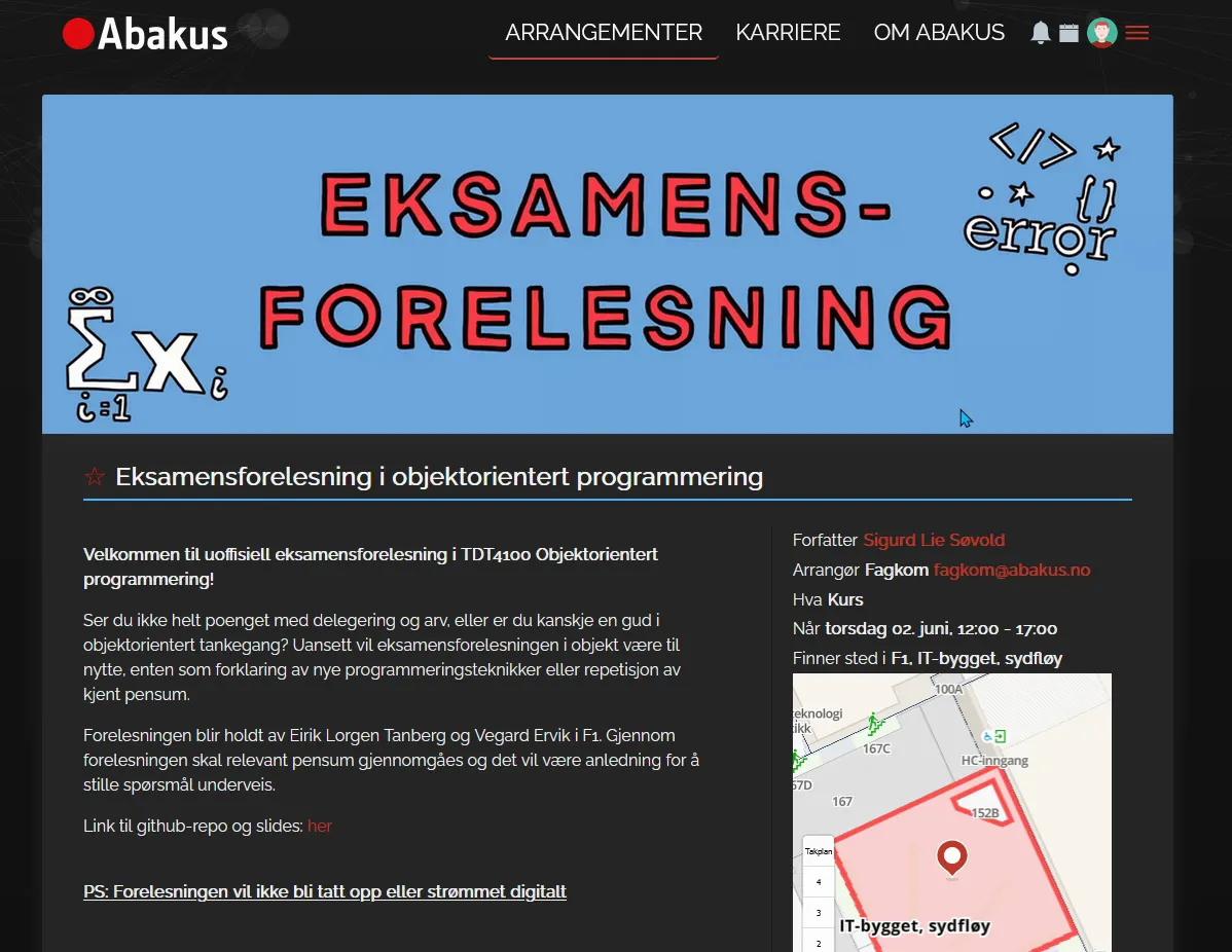 Mazemap on abakus.no poster